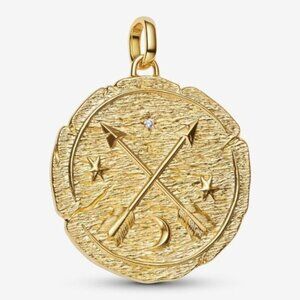 Pandora Crossing Arrows Oversized Medallion Charm